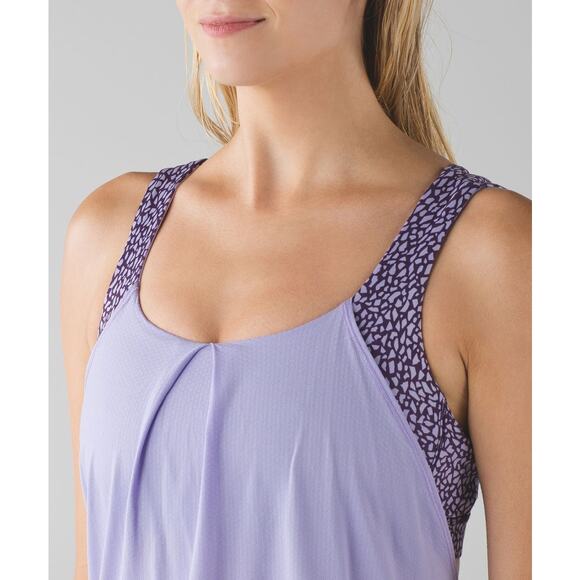 lululemon Womens Tank Sz 6 Nouveau Limits Lilac Miss Mosaic Deep‎ Zinfandel - Picture 4 of 16